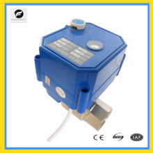 Certificación del CE válvula de bola del motor eléctrico del puerto lleno de 1 pulgada con accionado manualmente para el sistema de calefacción auto del agua del dren sanitary